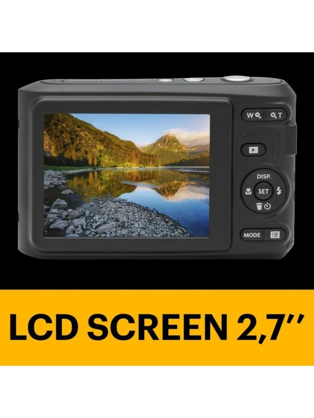 16MP Compact Digital Camera with 4X Optical Zoom, Lightweight, AA Battery, White